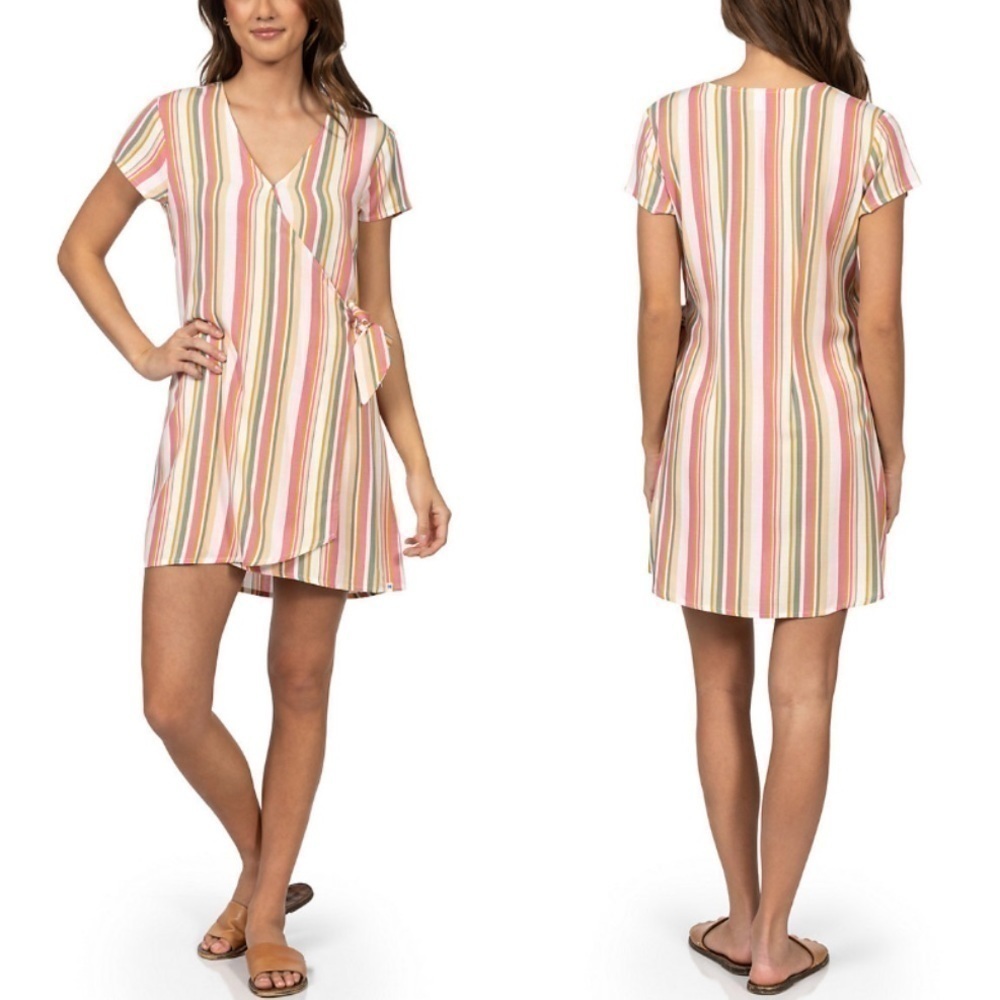 Hurley Stripe Wrap Dress | SIZE S